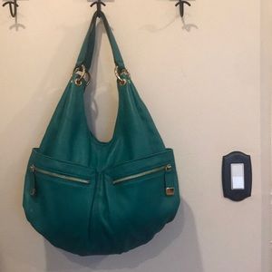 Micheal Kors Teal shoulder hobo purse